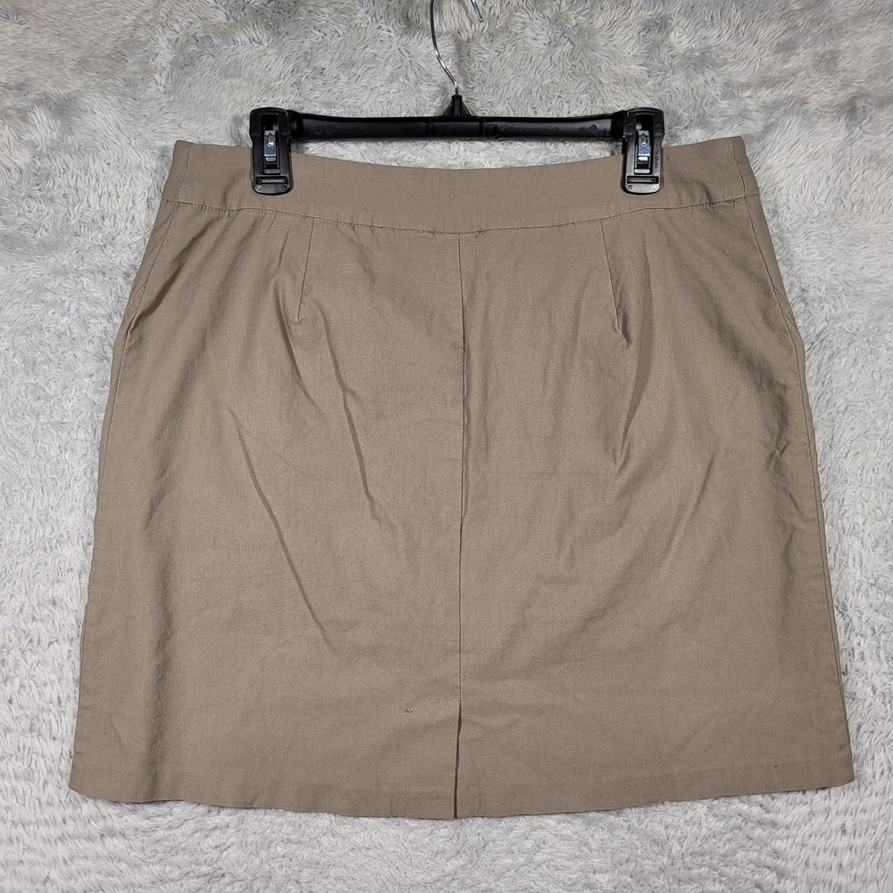 Tribal Skort Womens Size 12 Khaki A Line Knee Length Pockets Casual - Picture 5 of 8